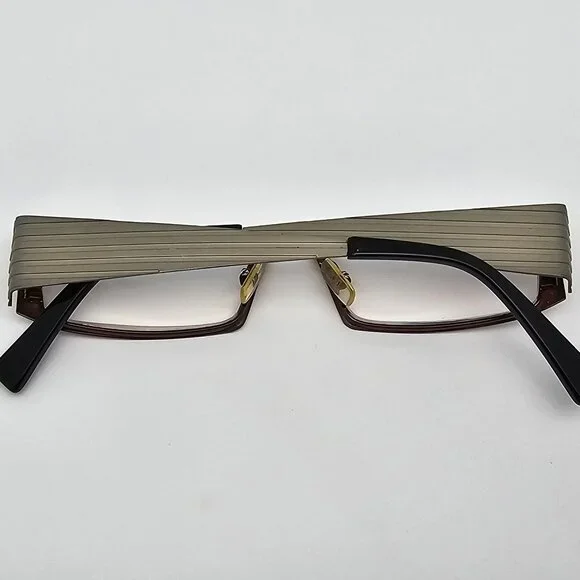 Vanni Mod. VK8796 C176 Bronze Grey Rectangular Eyeglasses Frame Italy 49-15-135 - Picture 9 of 12